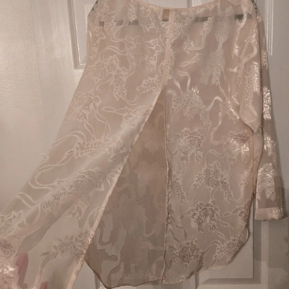Vintage Victoria's Secret Gold Label Women's Pajama Set Cream Size M